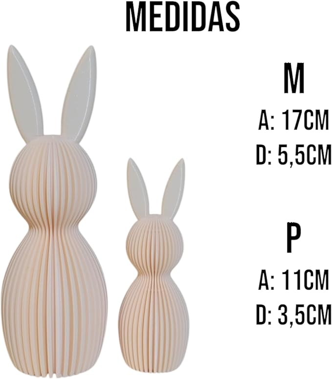 Eggmojo Coelhinho Minimalista da páscoa Estatuetas  - 2 peças Bege