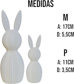 Eggmojo Coelhinho Minimalista da páscoa Estatuetas  - 2 peças Branco