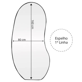 Espelho de Corpo Inteiro Bean 160x80cm - Reflete seu Estilo!