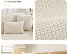 1pc jacquard sofá tapete capa cor sólida em forma de l sofá toalha repelente de água anti-deslizamento slipcovers para sala de estar hotel