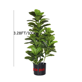 Grande árvore tropical artificial do ficus, Ramos plásticos, Plantas falsificadas, Banyan verde, jardim home, decoração do quarto, loja, 3.9ft