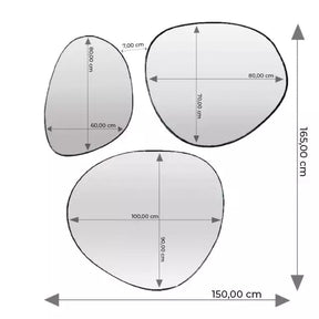 Espelho Trio Gota - Elegância em 165x150cm