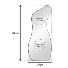 Espelho Corporal com Design Curvado - 170x70cm de Estilo Elegante